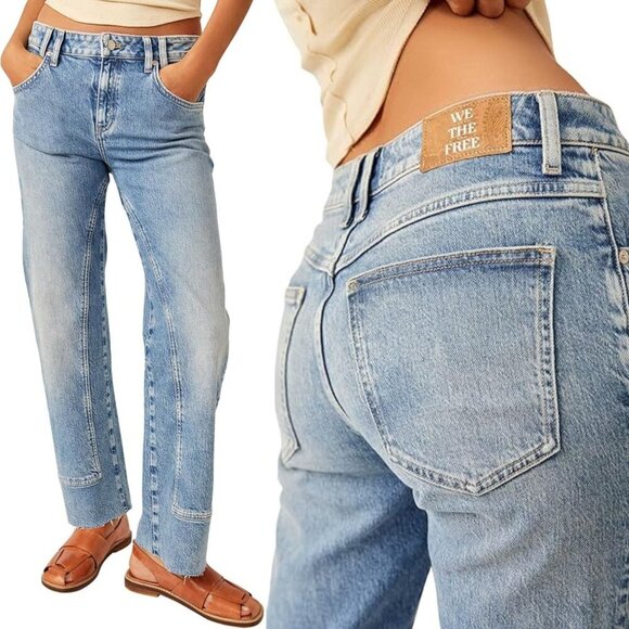 Free People Denim - New! Free People We The Free Risk Taker High-Rise Straight Jeans 41034